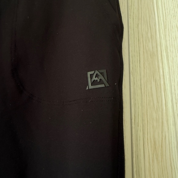 Black Track Pants Joggers Drawstring Waist - Picture 2 of 4